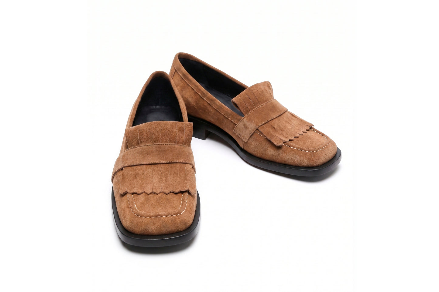 Mocasín Fleco Gamuza Coco